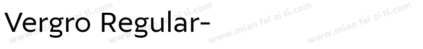 Vergro Regular字体转换